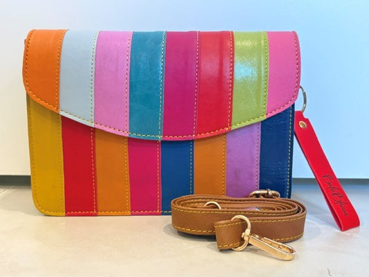 BalaBloom Bag - Multicoloured stripe handbag (small)