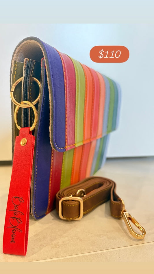 BalaBloom Bag - Multicoloured stripe handbag (medium)