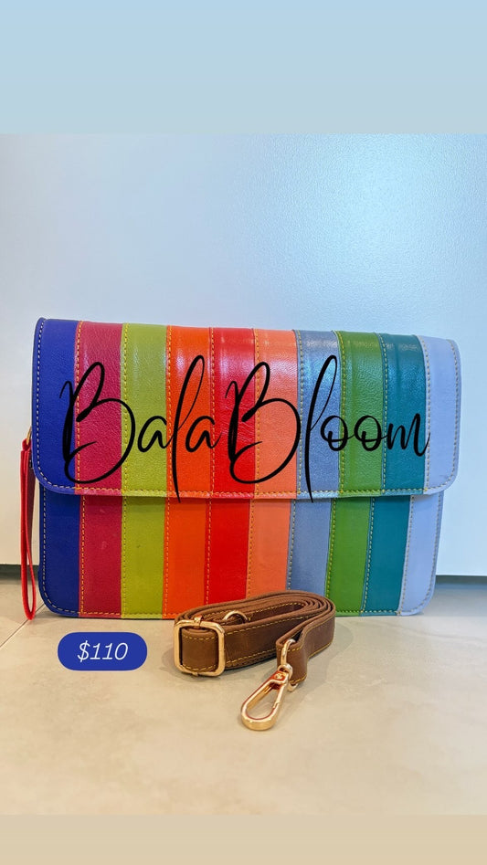 BalaBloom Bag - Multicoloured stripe handbag (medium)