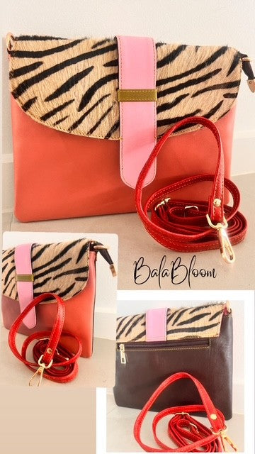 BalaBloom Bag - Zebra with orange and brown